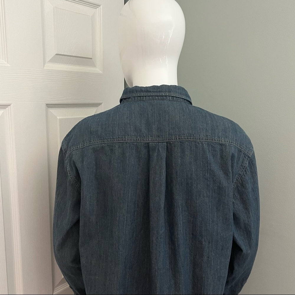 Dickies Dirty Denim Long Sleeve Button Down Work Shirt SIze XL - Picture 7 of 16